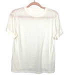 A New Day Cream Rolled Sleeve Tee- Size XS