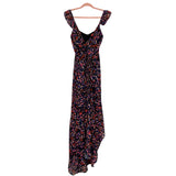 Layered with Love Multicolor Ruffle Cinched Front Slit Dress- Size S
