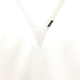Express Peplum Ivory Blouse with Exposed Zipper on Back- Size S