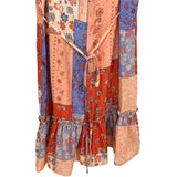 Forever 21 Red/Pink/Blue Floral Quilt Print Dress NWT- Size S