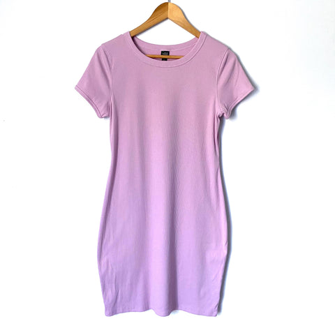 Wild Fable Purple Ribbed T Shirt Dress- Size M