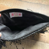 Lisi Lerch Black Straw Clutch