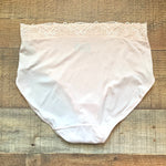 BALI Nude Smooth Lace High Cut Briefs- Size L