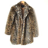 Ashley By 26 Faux Fur Animal Print Snap Closure Coat- Size S