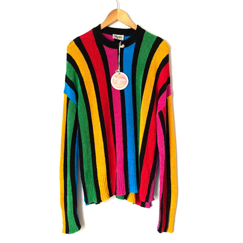 Show Me Your Mumu Chenille Colorful Striped Sweater NWT- Size S