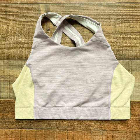 Outdoor Voices Heathered Purple and Yellow Sports Bra NWT- Size S