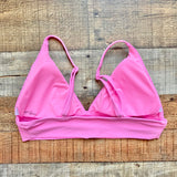 Aerie Pink Triangle Padded Bikini Top- Size L