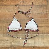 OP Red/Black/White Patterned Swim Top- Size ~S (See Notes)