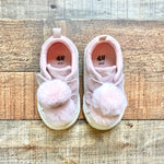 H&M Powder Pink Faux Suede Pom Pom Sneakers- Size 4-5 (sold out online)