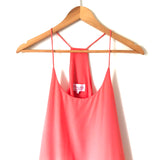 Pink Lily Coral Peplum Tank- Size S