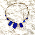 House of Harlow Blue Five Station Resin Necklace