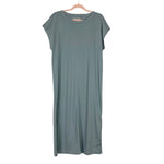 Everlane Faded Sage Luxe Cotton Side-Slit Tee Dress- Size XL