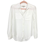LOFT White Button Up Top- Size XS (See Notes)