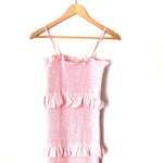 Reverse Pink Smocked Tiered Ruffle Dress NWT- Size M