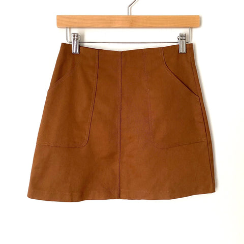 Goodnight Macaroon Brown Pocket Skirt- Size S