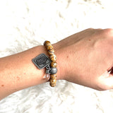 Bella Ryann Beaded with Crown Charm Brown