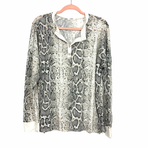 Cherish Snakeskin Print Thermal Top- Size L (we have matching joggers)