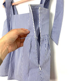 Forever21 Blue and White Stripe Tie Strap Top- Size M