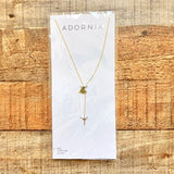 Adornia Yellow Gold Heart and Cross Necklace