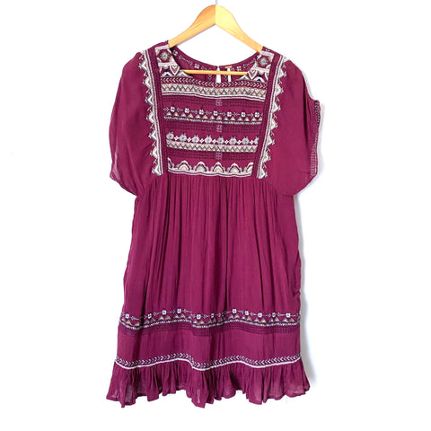 free people purple embroidered dress Free people Dahlia Embroidered Maxi Dress Purple - $168 (15% Off Retail)
