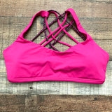 Lululemon Magenta With Magenta/Animal Print Straps Padded Sports Bra- Size 8