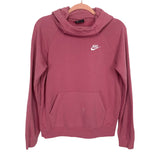 Preowned Nike Pink Cowl Neck Hoodie- Size S (See Notes)