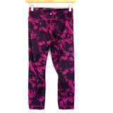 Lululemon Magenta and Black Tie Dye Legging- Size 4 (Inseam 21”)