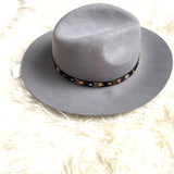 Something Special Grey Wool Wide Brim Hat NWT