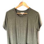 Mudpie Green Short Sleeve Peplum Top- Size S (see notes)