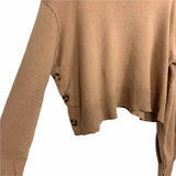 Lucyswhims The Drop Praline Turtleneck Side Button Sweater NWT- Size XL