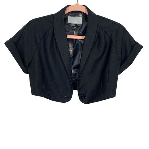 H&M Black Short Sleeve Shrug Blazer- Size US 4