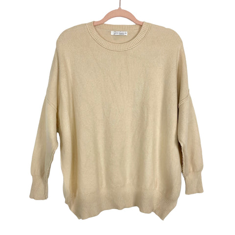 Jess Crum by Hazel and Olive Cream Sweater- Size S/M