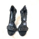 Elizabeth and James Black Beaded Stiletto Heel- Size 6