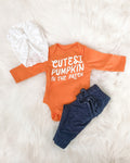 Old Navy Cutust Pumpkin in the Patch Onesie- Size 0-3M