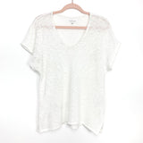 Velvet By Graham & Spencer White Open Knit Top- Size S