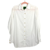 C. Wonder White Button Up Long Sleeve Top- Size M