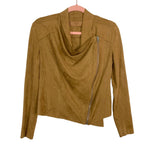 BlankNYC Camel Suede Side Zipper Jacket- Size XS