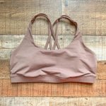 Lululemon Mocha Padded Cris-Crossed Strappy Back Sports Bra- Size 12