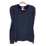 Daily Ritual Navy Blue/White Stripe Puff Sleeve Top NWT- Size XS (sold out online)