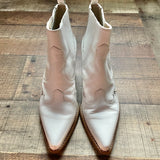 Sam Edelman White Western Booties- Size 7 (see notes)