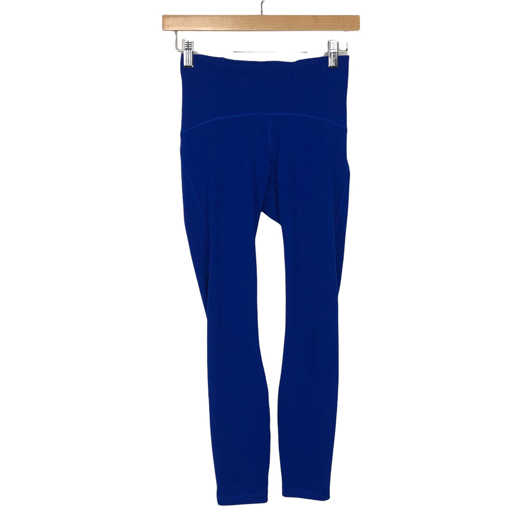 Lululemon Royal Blue with Mesh Sides Cropped Leggings- Size 4 ( Inseam –  The Saved Collection