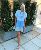 English Factory Serenity Blue Dress- Size S
