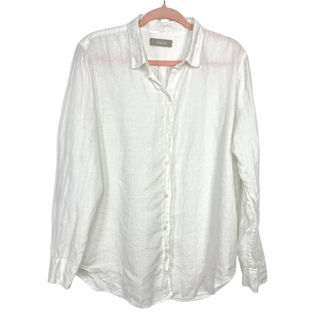 Everlane White Linen Button Down Top- Size 12 (sold out online)