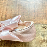 Wendy Bellissimo Pink Ballet Baby Shoes- Size 1 (~0-3M, see notes)