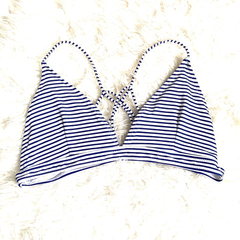 Cupshe White and Navy Striped Bikini Set- Size XXL (SOLD AS SET)