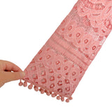 Shein Pink Lace Overlay with Poms Dress- Size S (see notes)