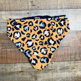 Azure Orange Animal Print Reversible Bikini Bottoms- Size M (we have matching top)