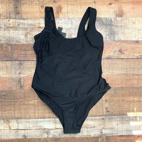 Girl In Flux Sculpting Maillot Black One Piece Suit NWT- Size L