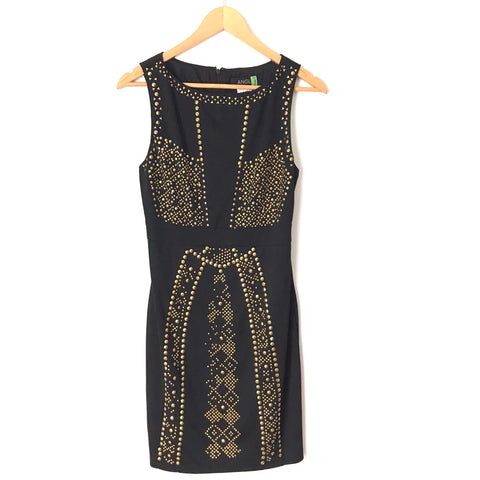 ANGL Black Gold Studded Dress- Size S The Saved Collection ANGL Black Gold Studded Dress- Size S The Saved Collection