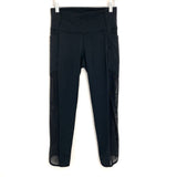 Athleta Black Stash Pocket Mesh Capri Pants- Size S (Inseam 21.5”)